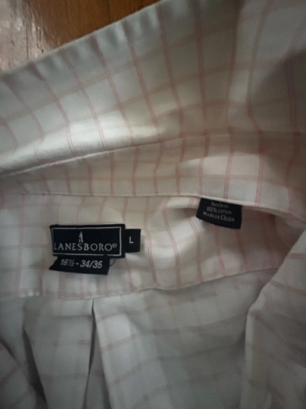 Lanesboro Men's Light Colored Button-Up Shirt